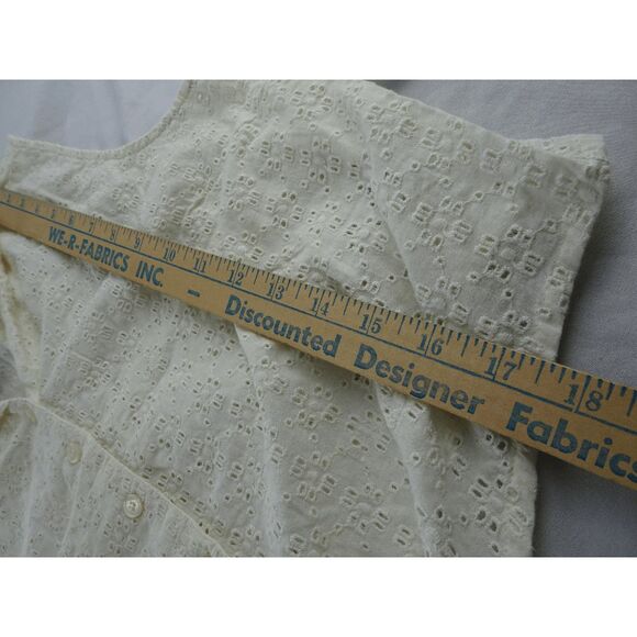 Forever 21 Cream Woven Button up Shirt Size L - Picture 8 of 8